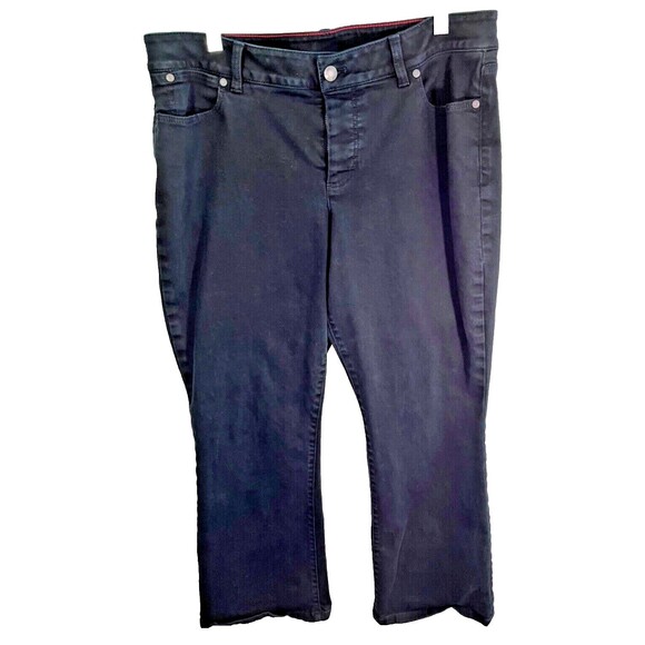 Talbots Pants Womens 14p/32 Black Curvy Boot Cut Mid-Rise Stretch - Picture 1 of 8